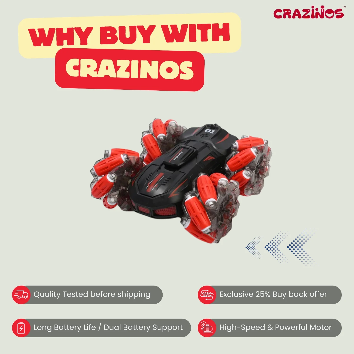 4x4 RC Stunt Car – 360° Rotation, Drift & Spray Effect, High-Speed 4WD Remote Control for Kids & Adults - Image 3
