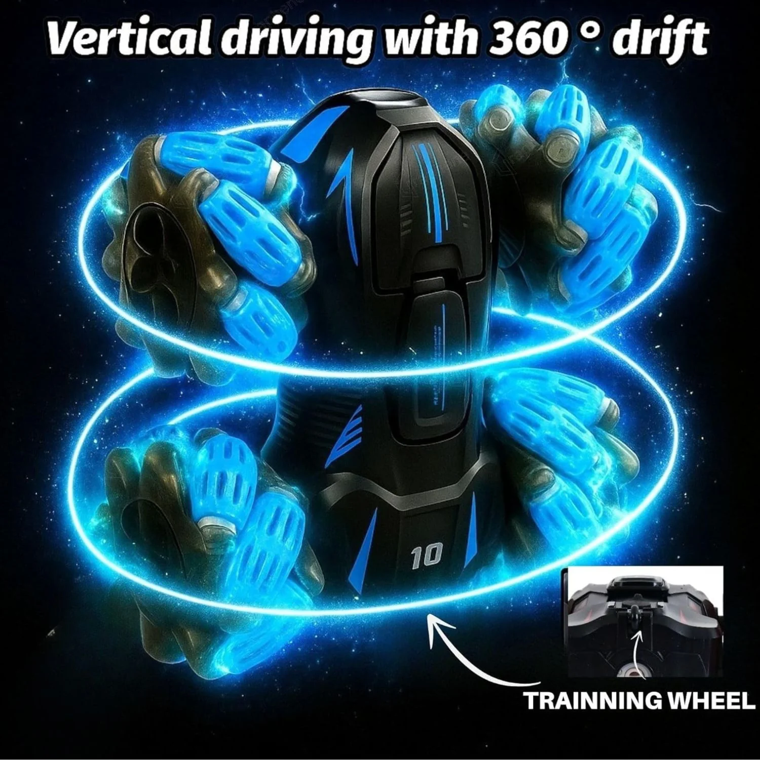 4x4 RC Stunt Car – 360° Rotation, Drift & Spray Effect, High-Speed 4WD Remote Control for Kids & Adults - Image 4