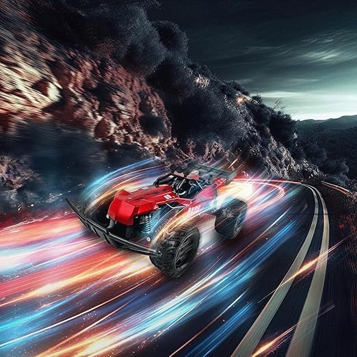 High-Speed Remote Control Racing Car with LED Lights | 2.4GHz RC Vehicle with Multi-Directional Movement |Fast RC Racer with Rechargeable Battery & USB Adapter | Ultimate Toy Car for Kids - Image 4