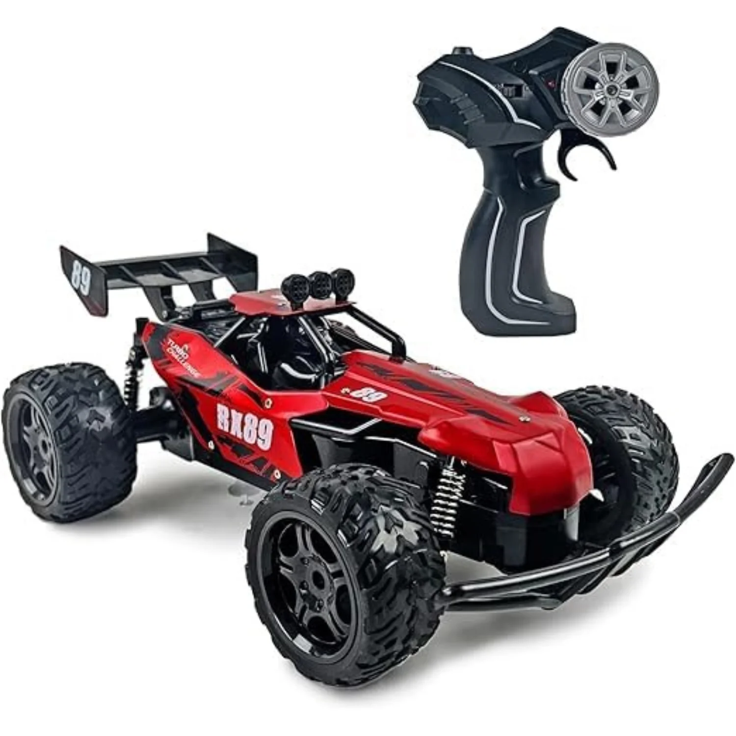 High-Speed Remote Control Racing Car with LED Lights | 2.4GHz RC Vehicle with Multi-Directional Movement |Fast RC Racer with Rechargeable Battery & USB Adapter | Ultimate Toy Car for Kids - Image 5