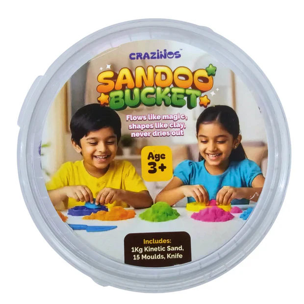 Crazinos 2-in-1 Educational Combo for Kids | 1KG Kinetic Sand + 6-in-1 Board Games | Age 3+ - Image 5