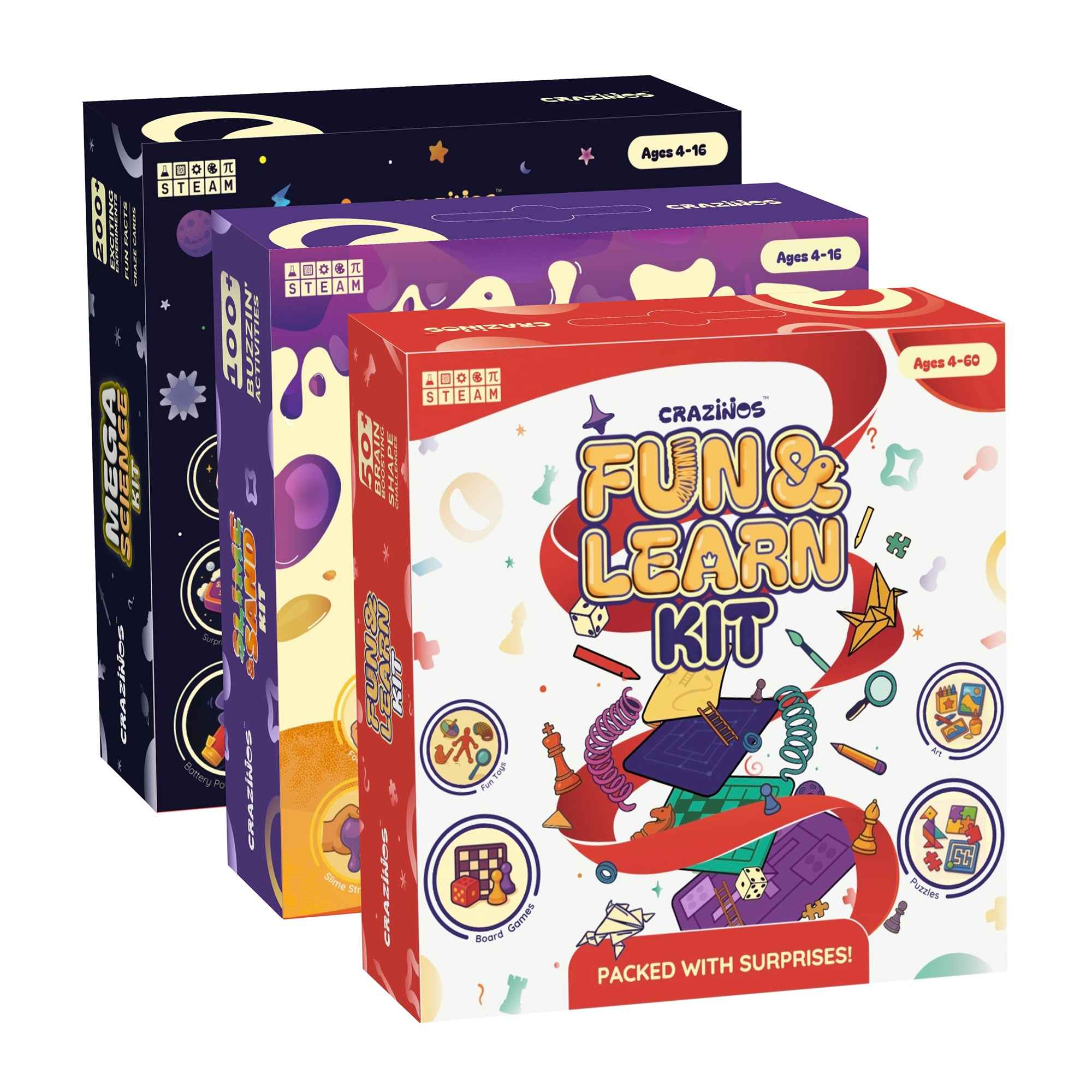 Pack of 3 Kits | Entire Family | Ages 4 to 60 | 350+ Experiments, Games and Hands-On activities - Image 8