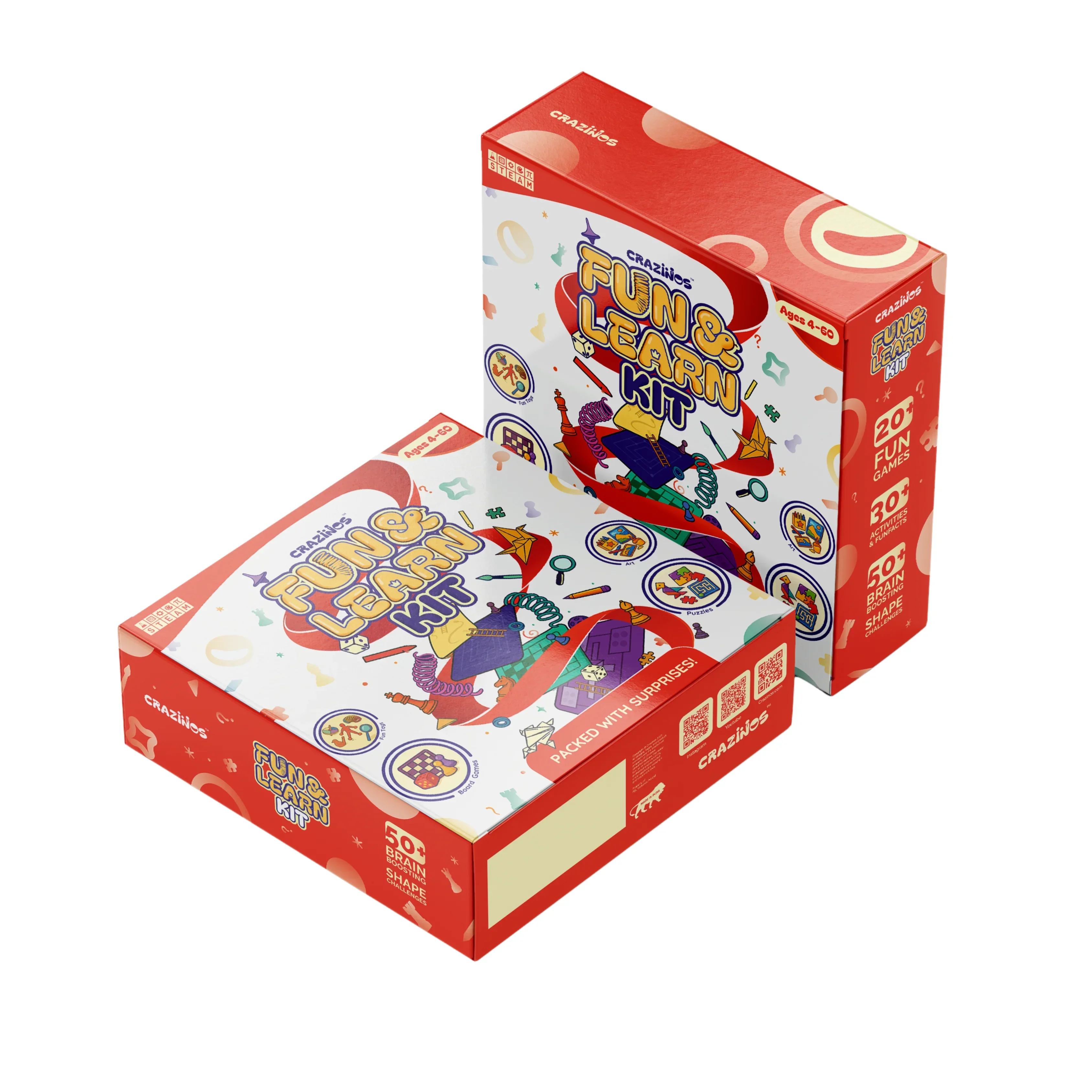 100 in 1 Fun & Learn Activity Kits | Board Games, DIYs, Art & many more | Perfect Gift for Girls & Boys of 4+ | Crazy XYZ - Image 10