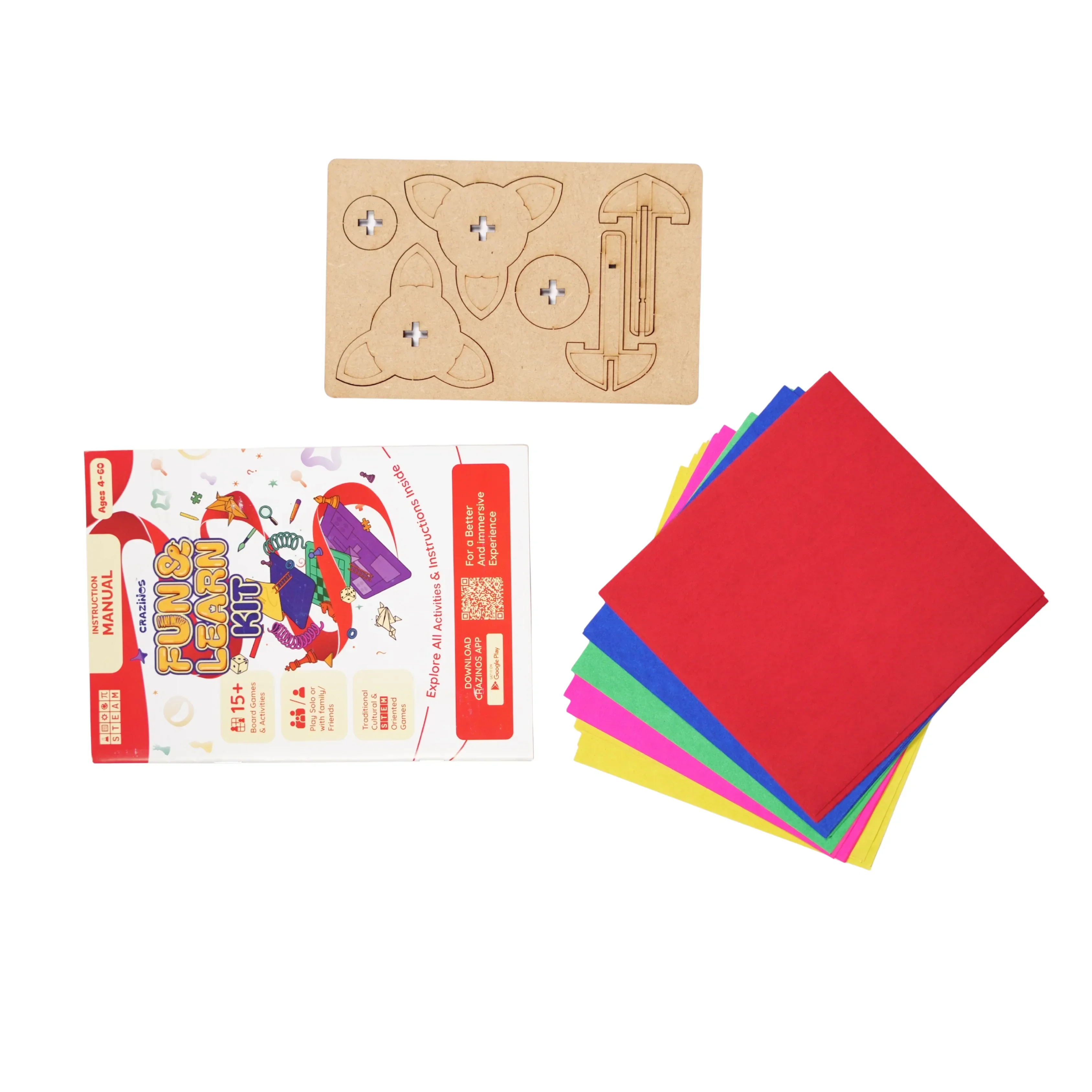 100 in 1 Fun & Learn Activity Kits | Board Games, DIYs, Art & many more | Perfect Gift for Girls & Boys of 4+ | Crazy XYZ - Image 5