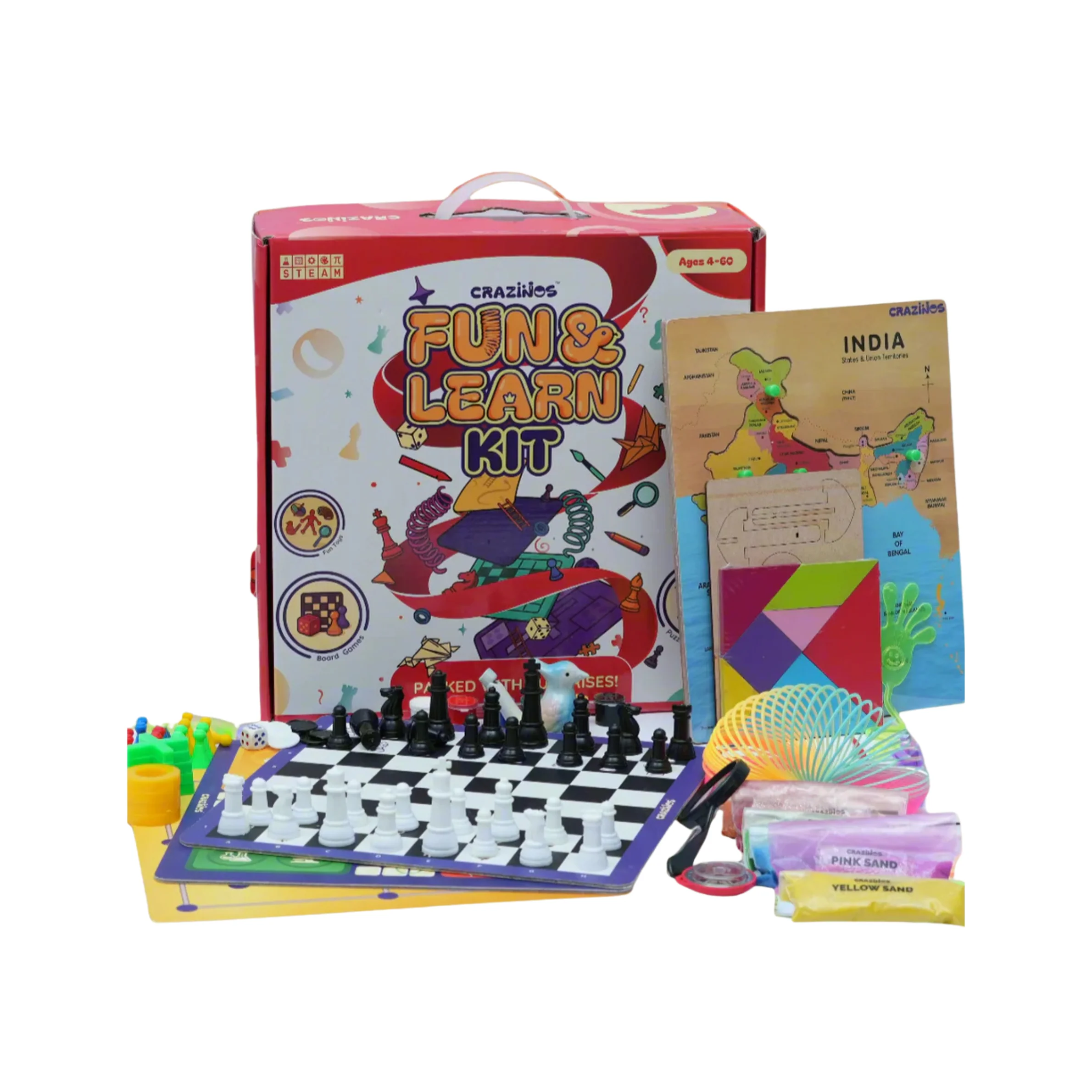 Pack of 3 Kits (Fun, Slime & Kaboom) | 250+ Science Experiments, DIY Games & Hands-On Activities | For Kids & Family Ages 4 to 60 | STEM Learning Toy Gift Set - Image 3