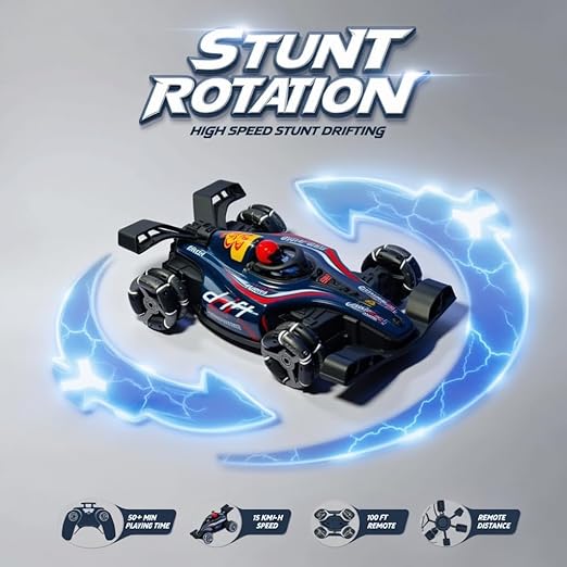 RC 4x4 Rise X One Drift Smoke Car, 2.4Ghz Hand Sensor Gesture Control Sports Racing Car, 360° Rotation with Lights, Music & Spin Stunt Remote Control Cars for 4+ | Best Birthday Gift - Image 4