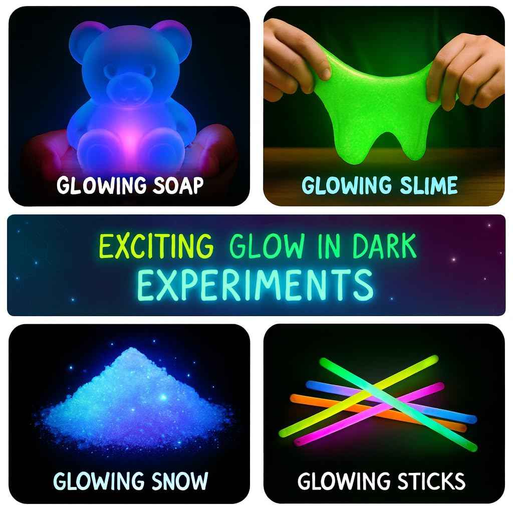 Science of Neon Glow In Dark Lab Kit | 10+ DIY Experiments & Fun Activities for Boys and Girls Ages 4–18 | STEM Education Toy for School Projects & Birthday, Return Gifts | from Crazy XYZ - Image 3